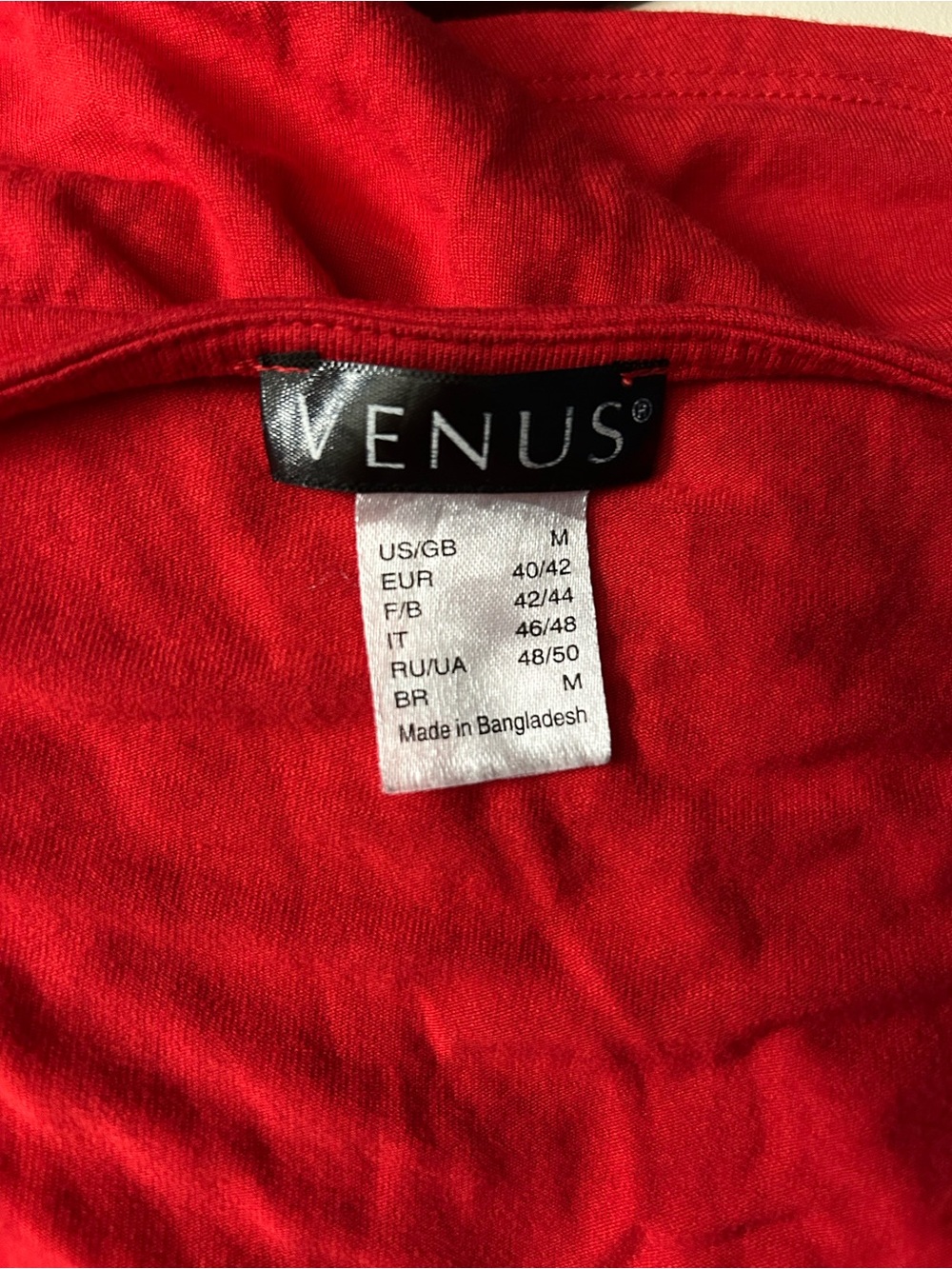 VENUS Women’s Red Draped Surplice Blouse MD - Picture 9 of 10